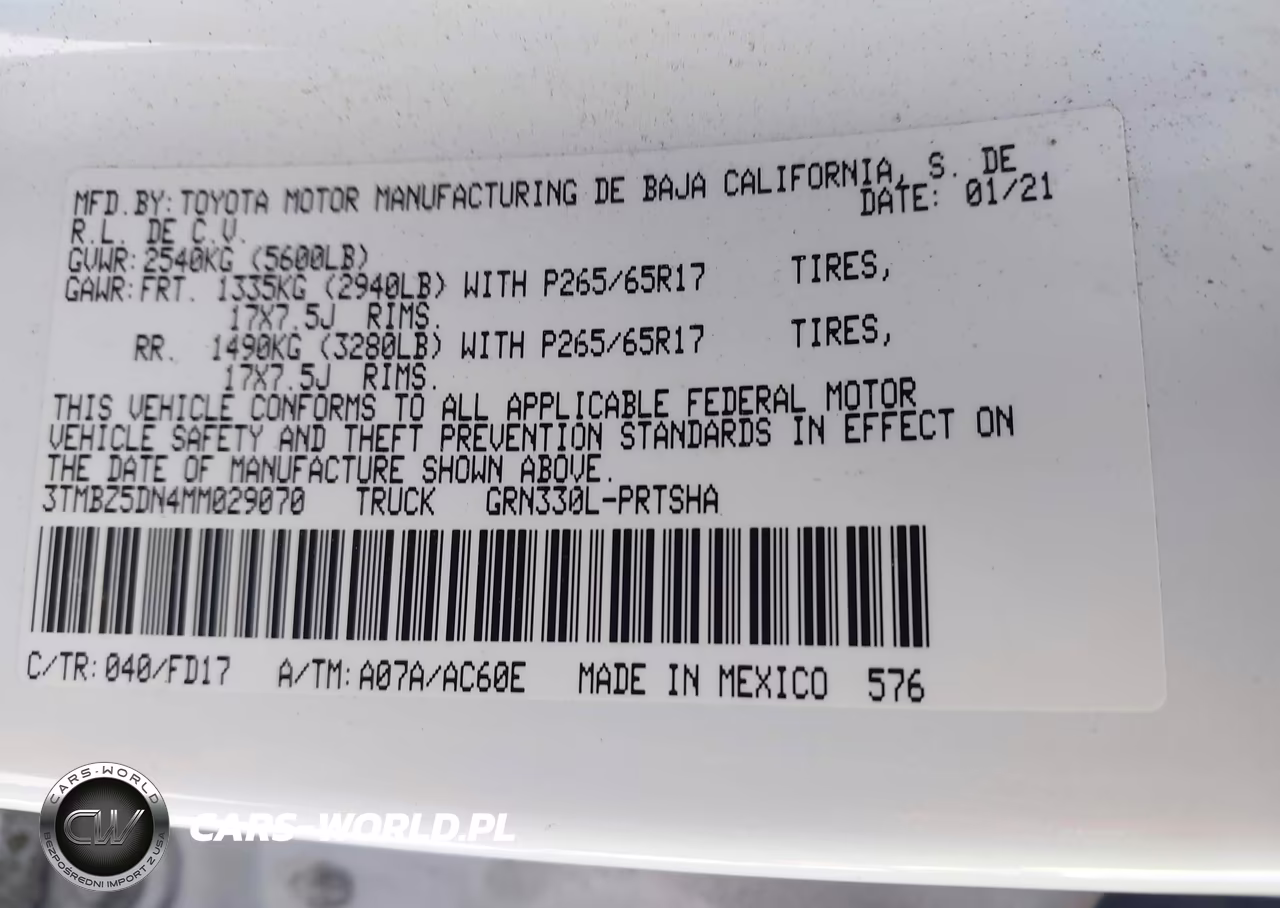 2021 Toyota Tacoma Trd Sport VIN:3TMBZ5DN4MM029070 - 9