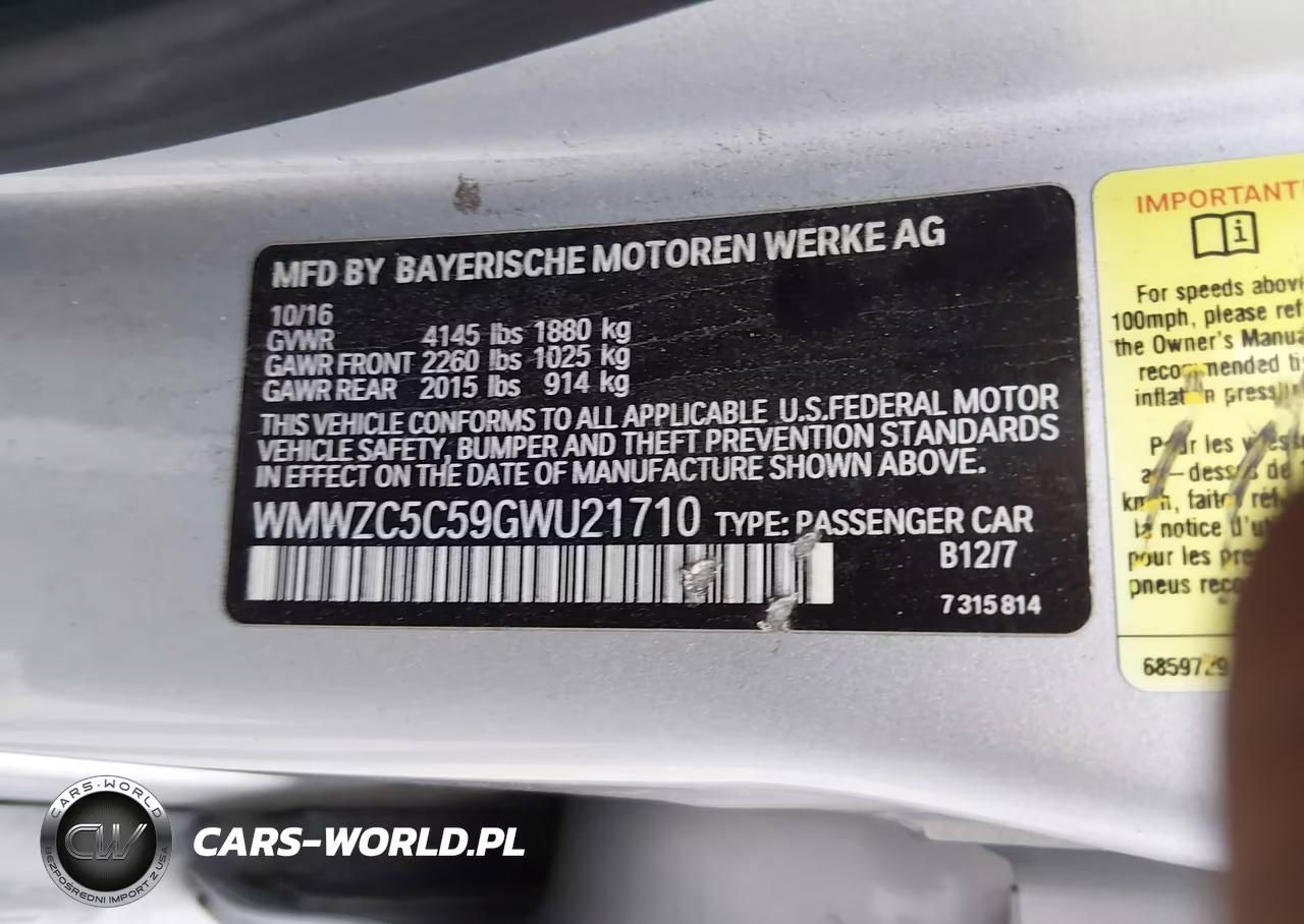 2016 Mini Countryman Cooper S VIN:WMWZC5C59GWU21710 - 9