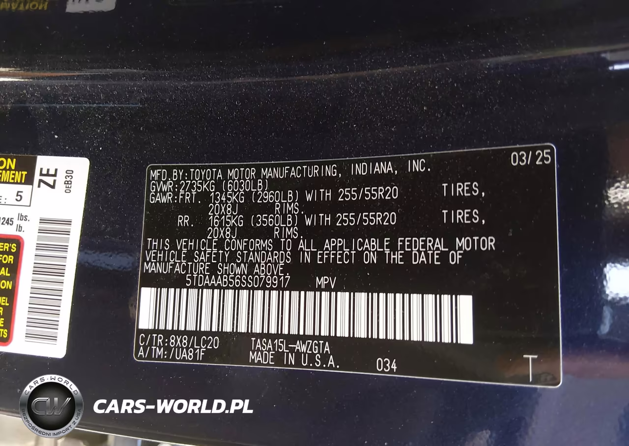 2025 Toyota Grand Highlander Limited VIN:5TDAAAB56SS079917 - 9