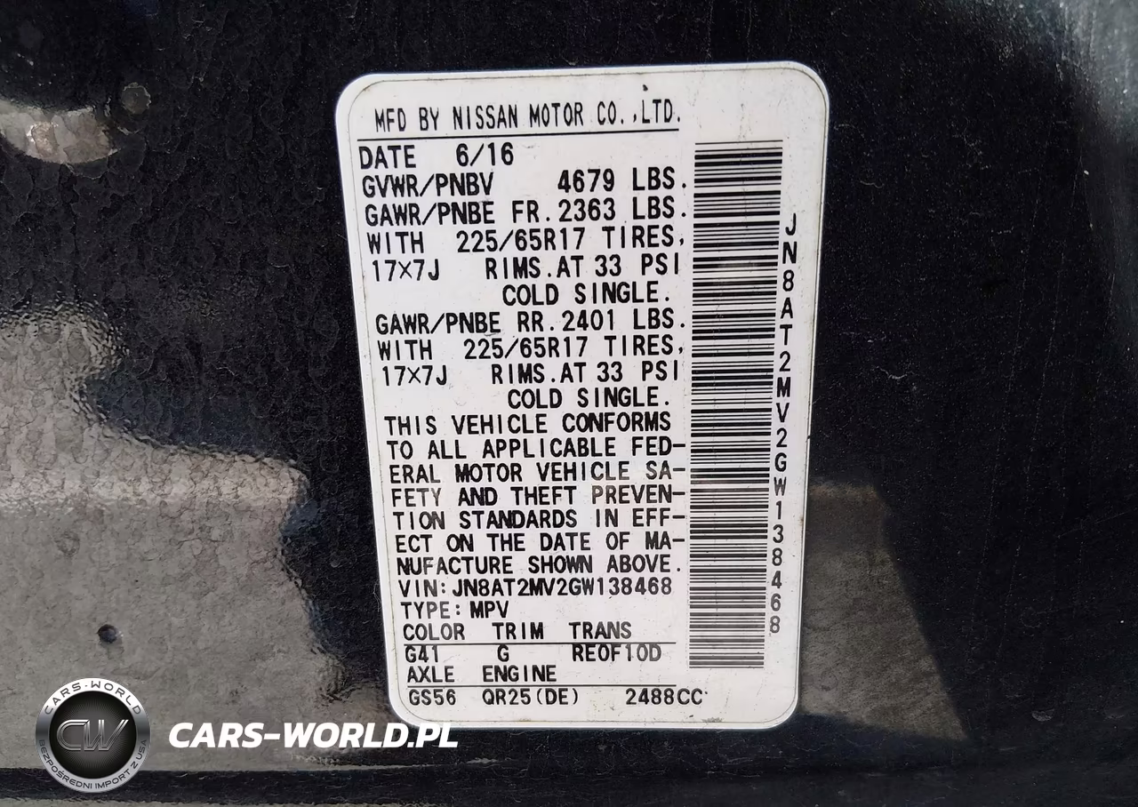 2016 Nissan Rogue S VIN:JN8AT2MV2GW138468 - 9