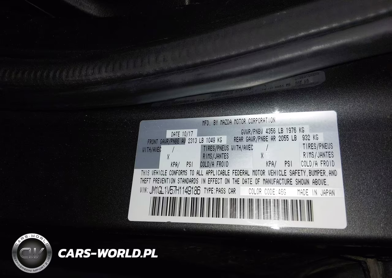 2017 Mazda Mazda6 Touring VIN:JM1GL1V57H1149186 - 9