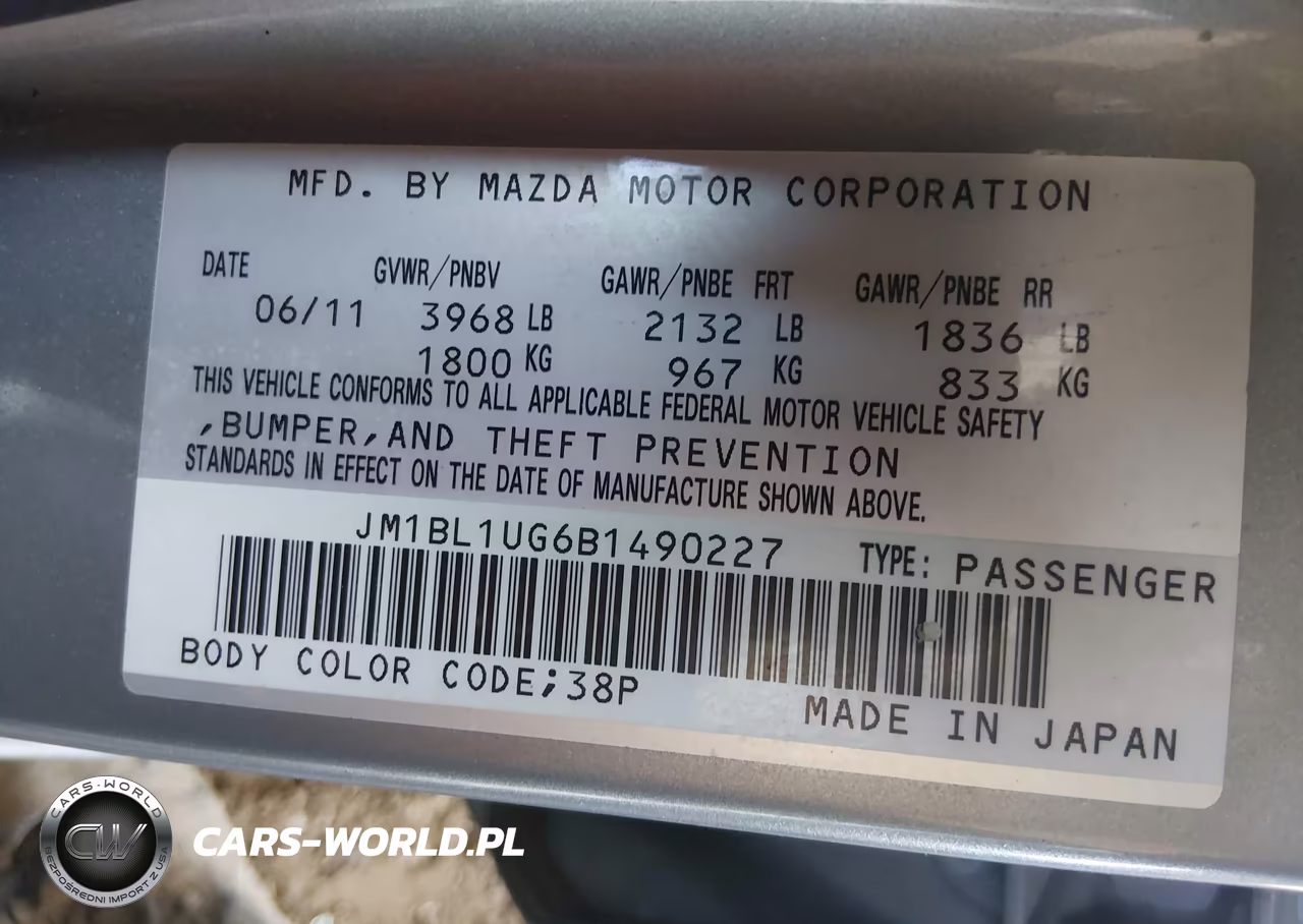 2011 Mazda Mazda3 I Sport VIN:JM1BL1UG6B1490227 - 9