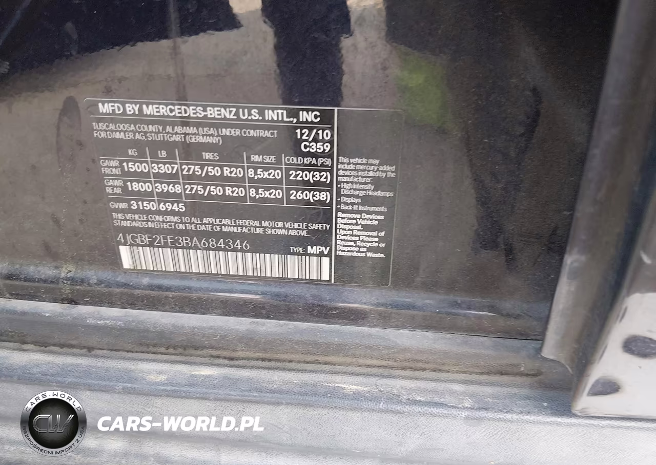 2011 Mercedes-Benz Gl 350 Bluetec 4Matic VIN:4JGBF2FE3BA684346 - 9