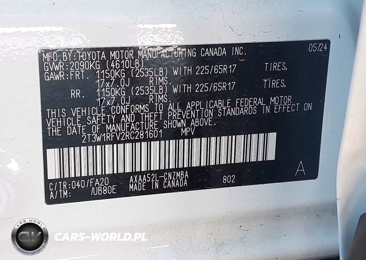 2024 Toyota Rav4 Xle VIN:2T3W1RFV2RC281601 - 9