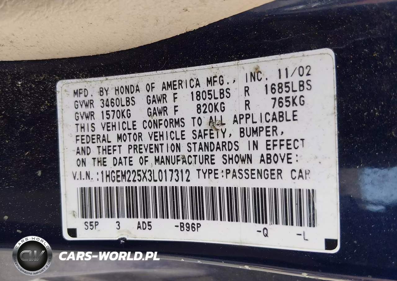 2003 Honda Civic Lx VIN:1HGEM225X3L017312 - 9