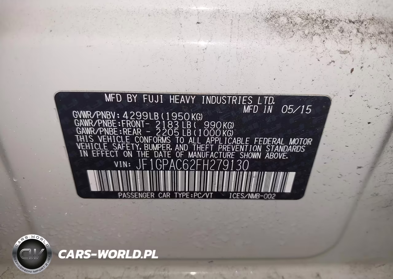 2015 Subaru Impreza 2.0I Premium VIN:JF1GPAC62FH279130 - 9