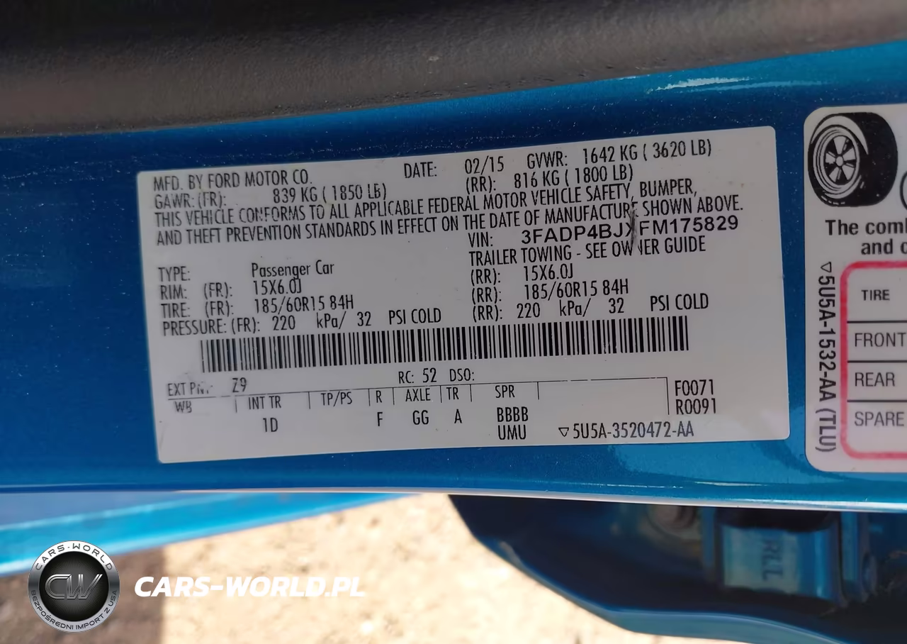 2015 Ford Fiesta Se VIN:3FADP4BJXFM175829 - 9