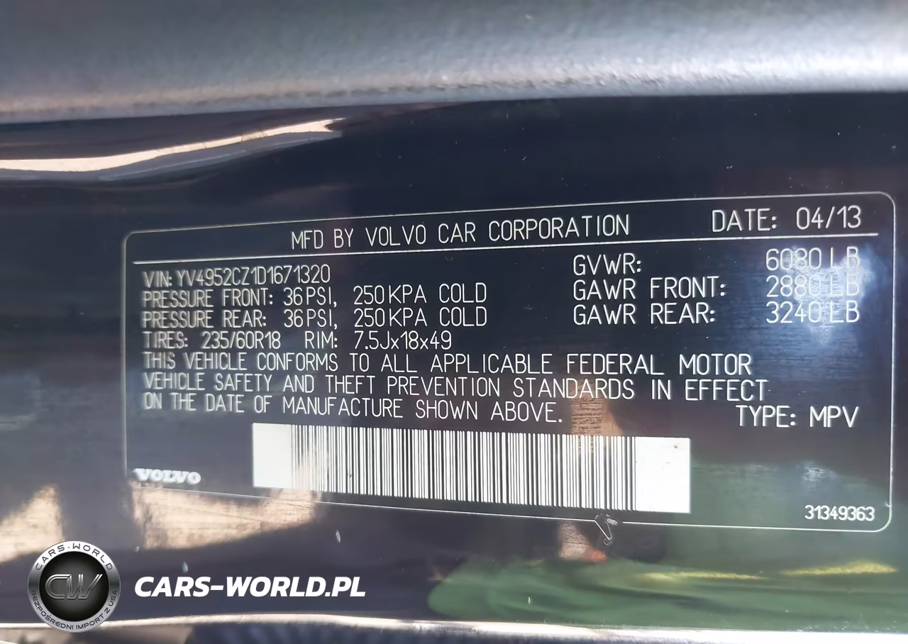 2013 Volvo Xc90 3.2-3.2 Platinum-3.2 Premier Plus VIN:YV4952CZ1D1671320 - 9