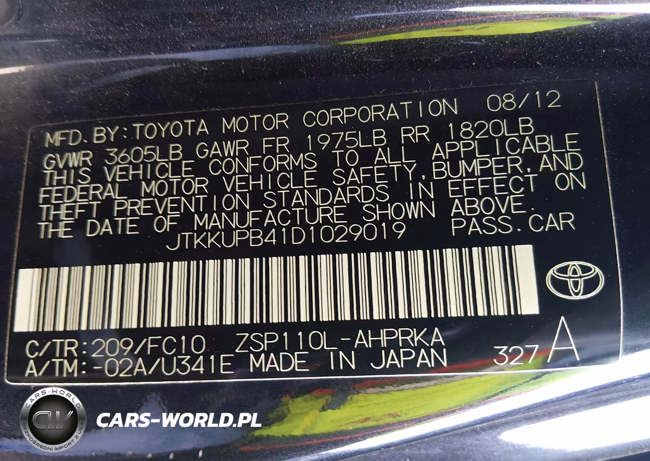2013 Scion Xd VIN:JTKKUPB41D1029019 - 9