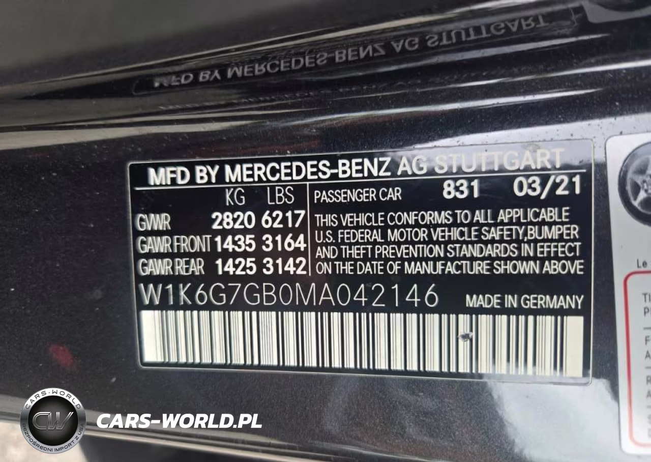 2021 Mercedes-Benz S 580 4Matic VIN:W1K6G7GB0MA042146 - 9