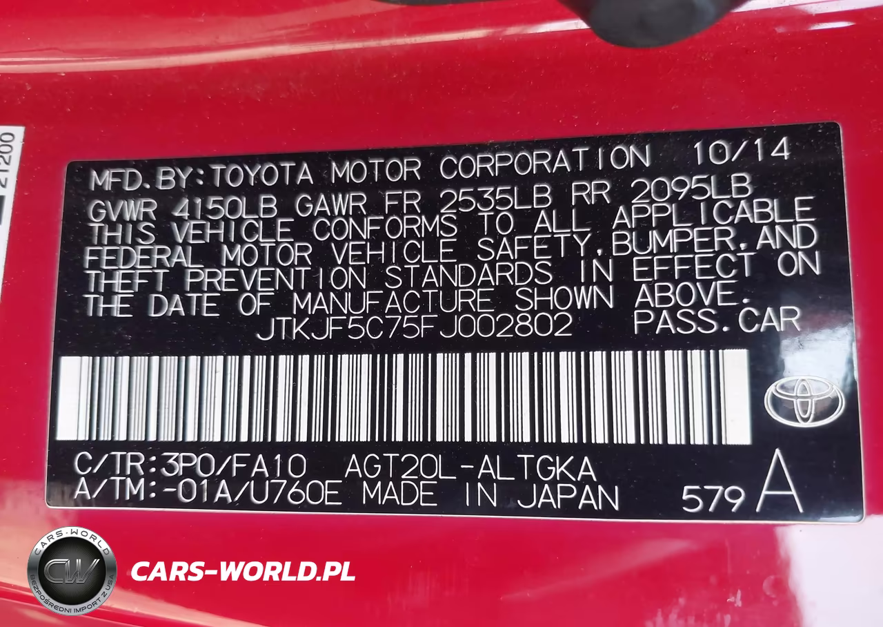 2015 Scion Tc VIN:JTKJF5C75FJ002802 - 9
