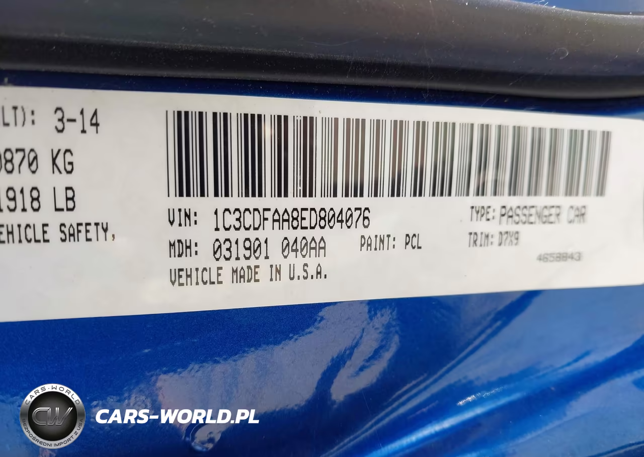 2014 Dodge Dart Se VIN:1C3CDFAA8ED804076 - 9