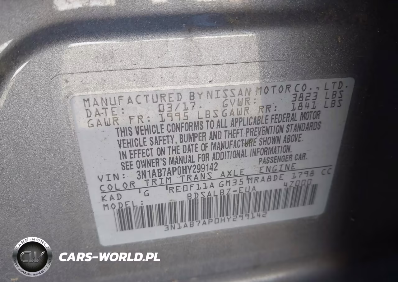 2017 Nissan Sentra S VIN:3N1AB7AP0HY299142 - 9