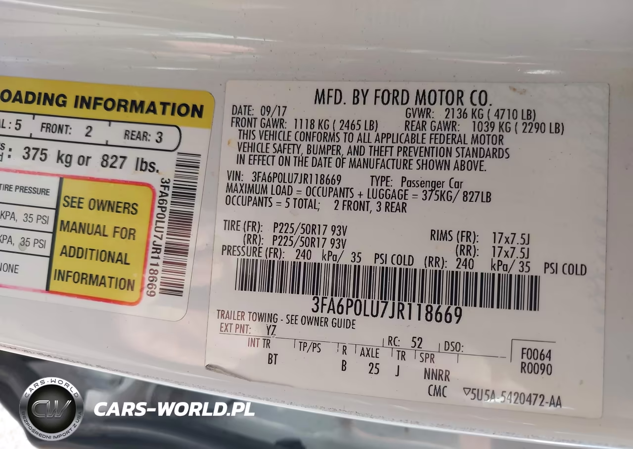 2018 Ford Fusion Hybrid Se VIN:3FA6P0LU7JR118669 - 9