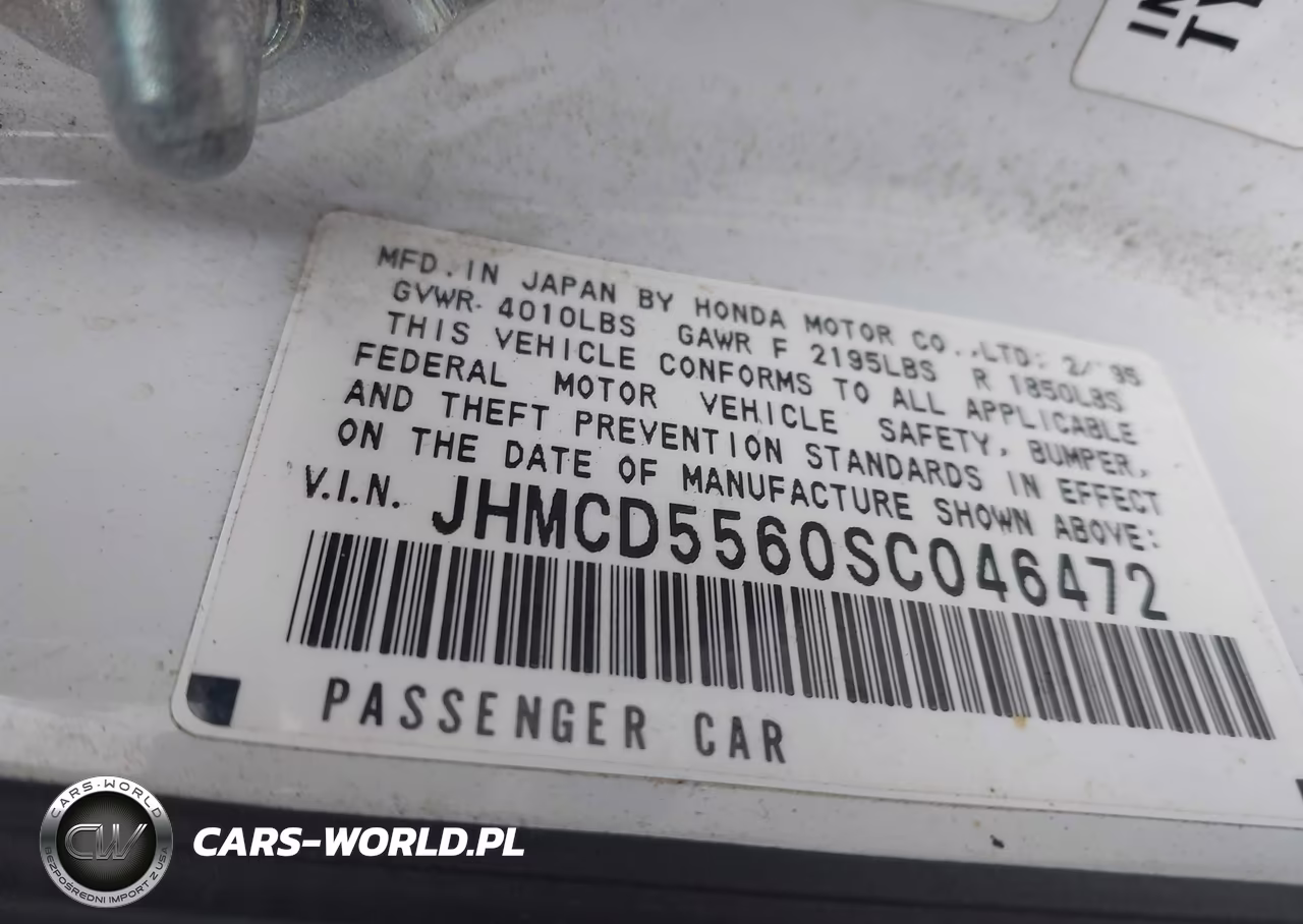 1995 Honda Accord Ex VIN:JHMCD5560SC046472 - 9