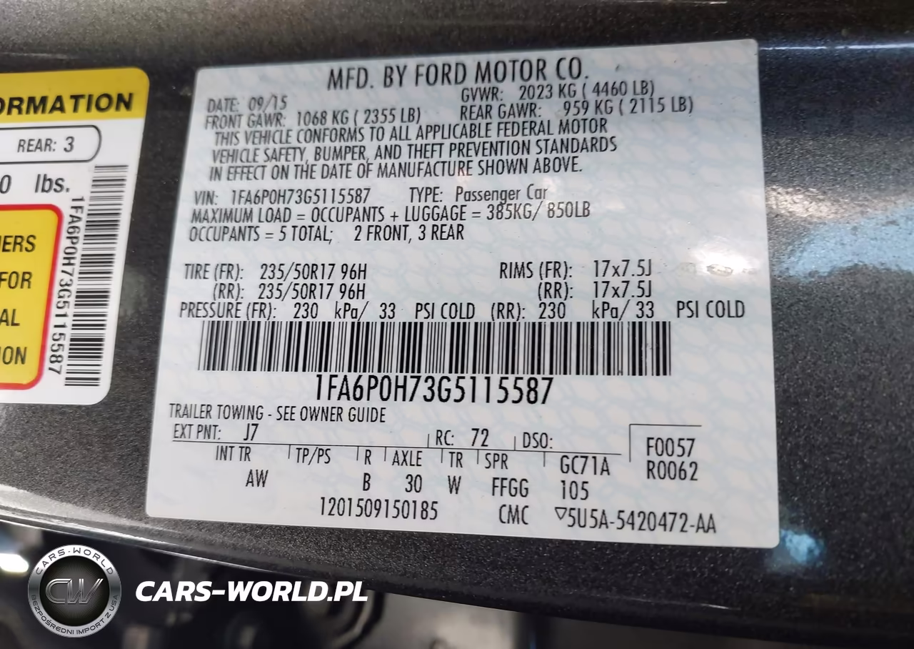 2016 Ford Fusion Se VIN:1FA6P0H73G5115587 - 9