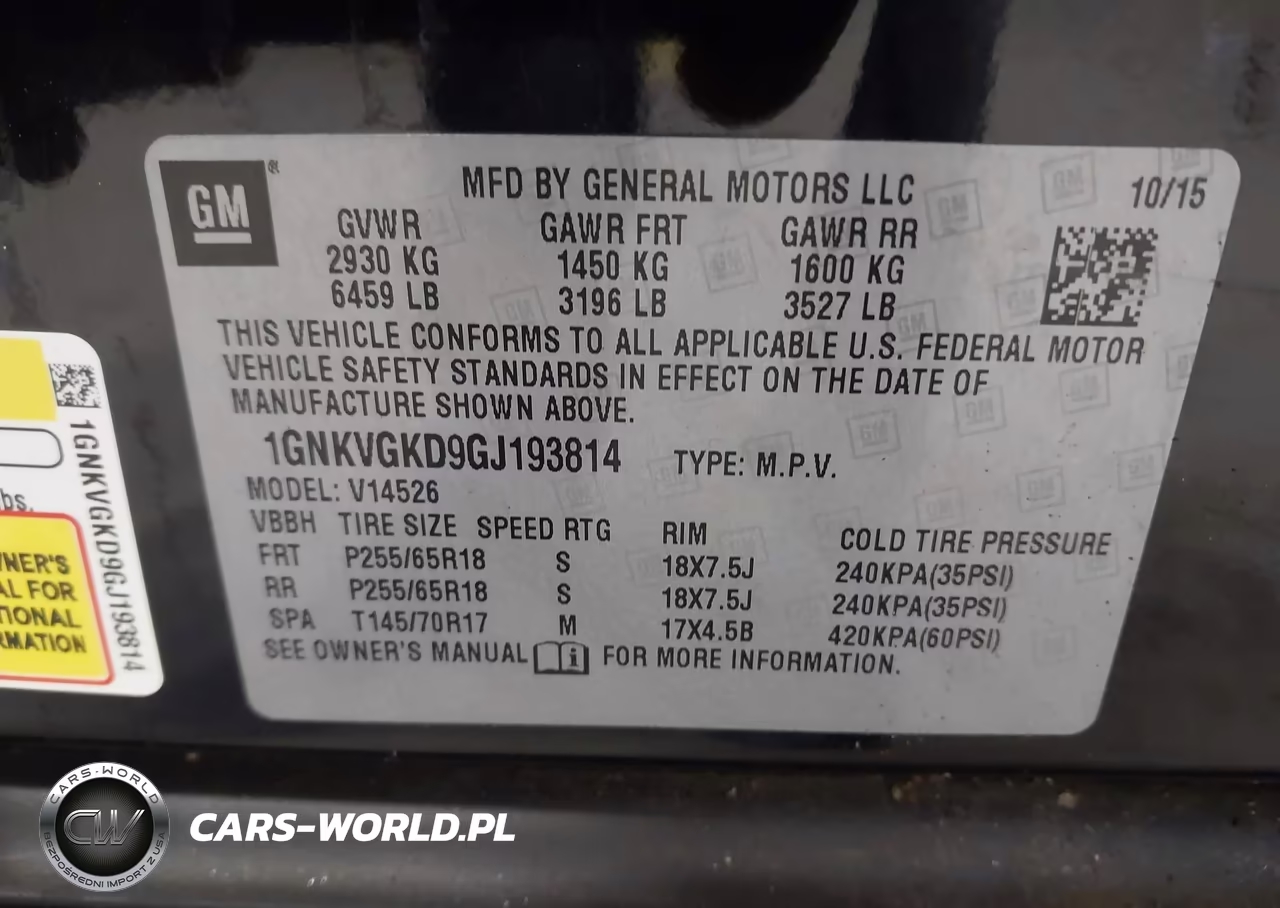 2016 Chevrolet Traverse 1Lt VIN:1GNKVGKD9GJ193814 - 9