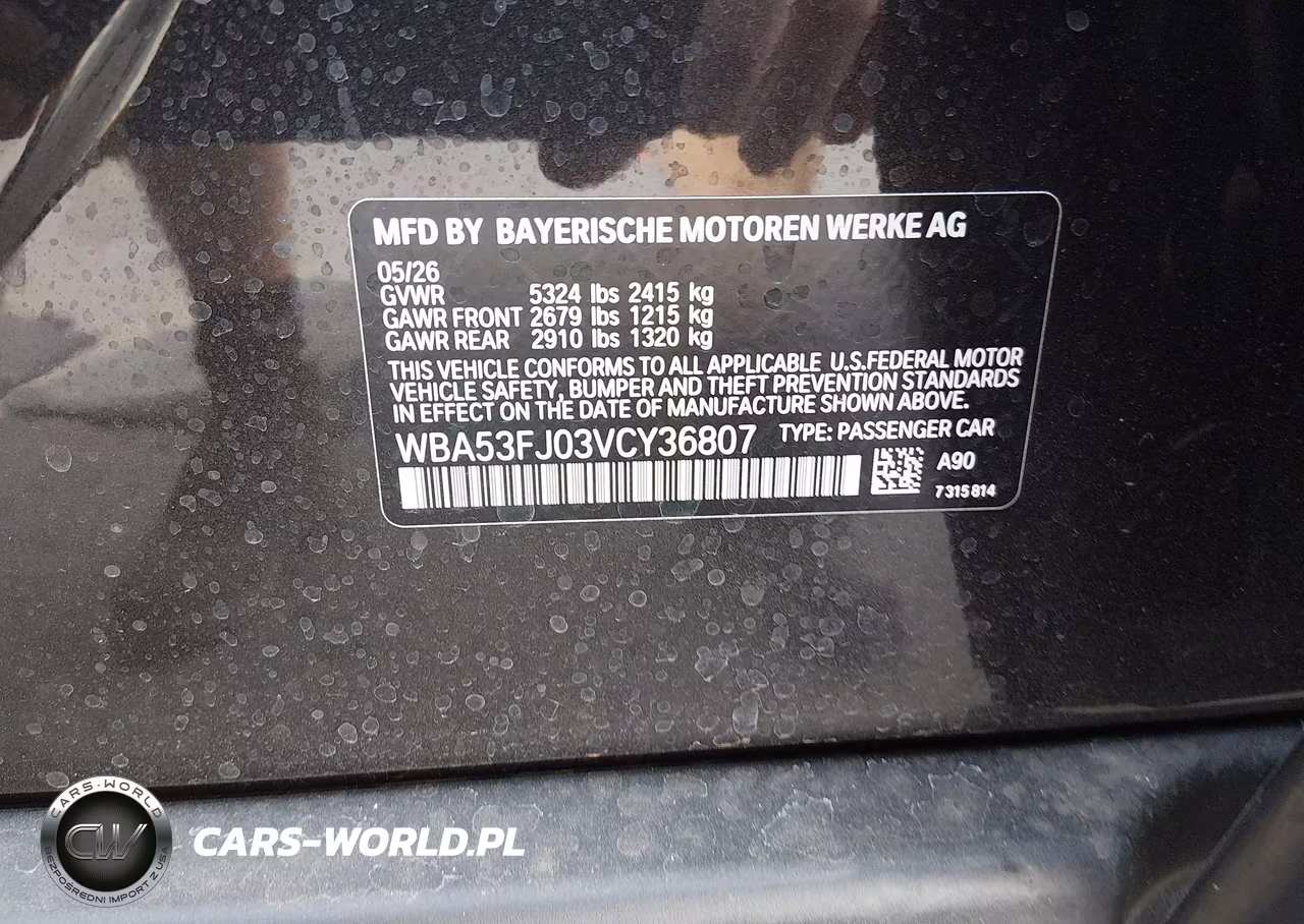 2027 BMW 530I VIN:WBA53FJ03VCY36807 - 9