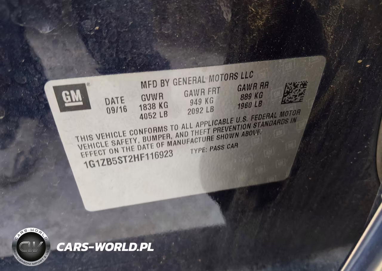 2017 Chevrolet Malibu Ls VIN:1G1ZB5ST2HF116923 - 9