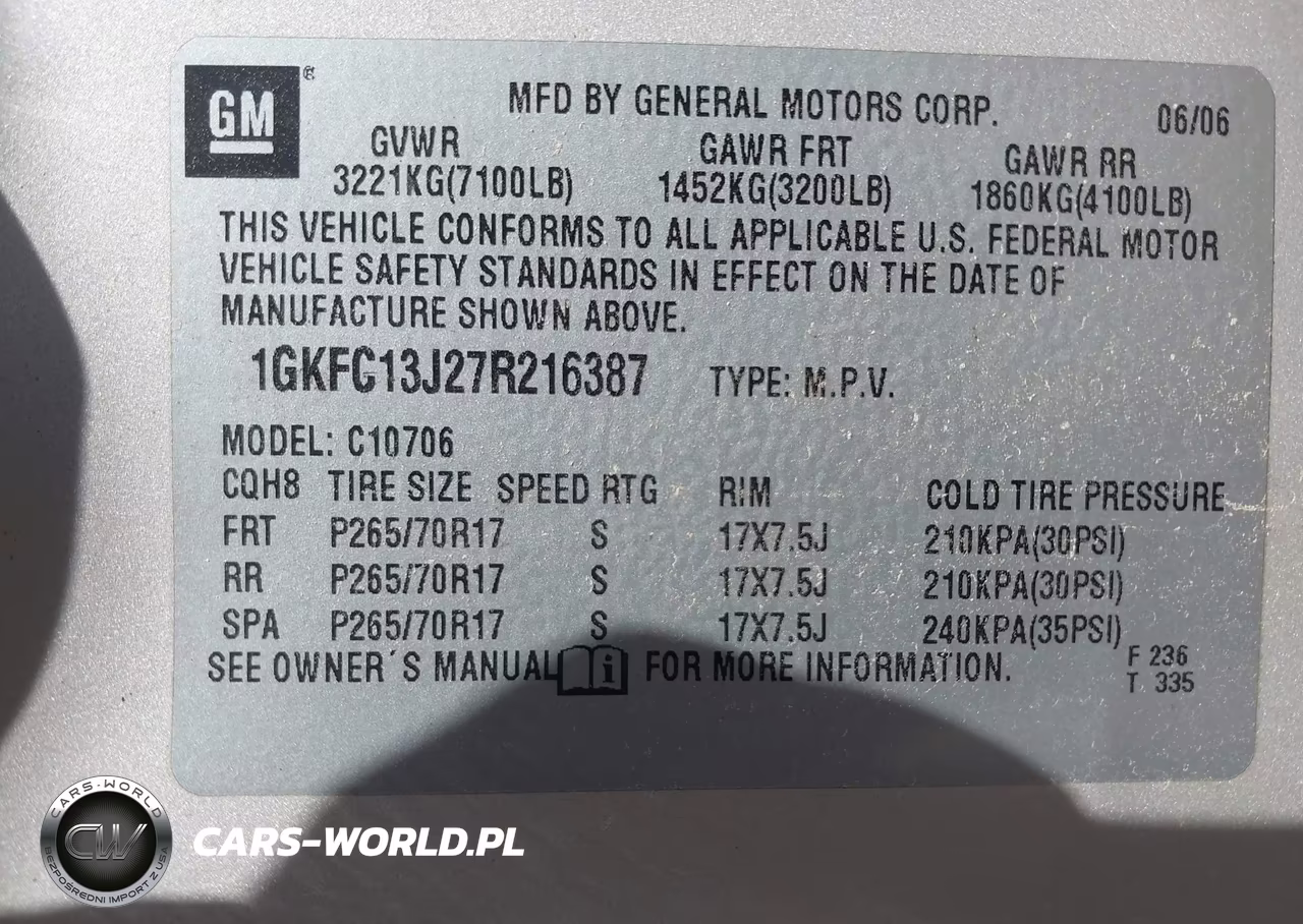2007 GMC Yukon Sle VIN:1GKFC13J27R216387 - 9