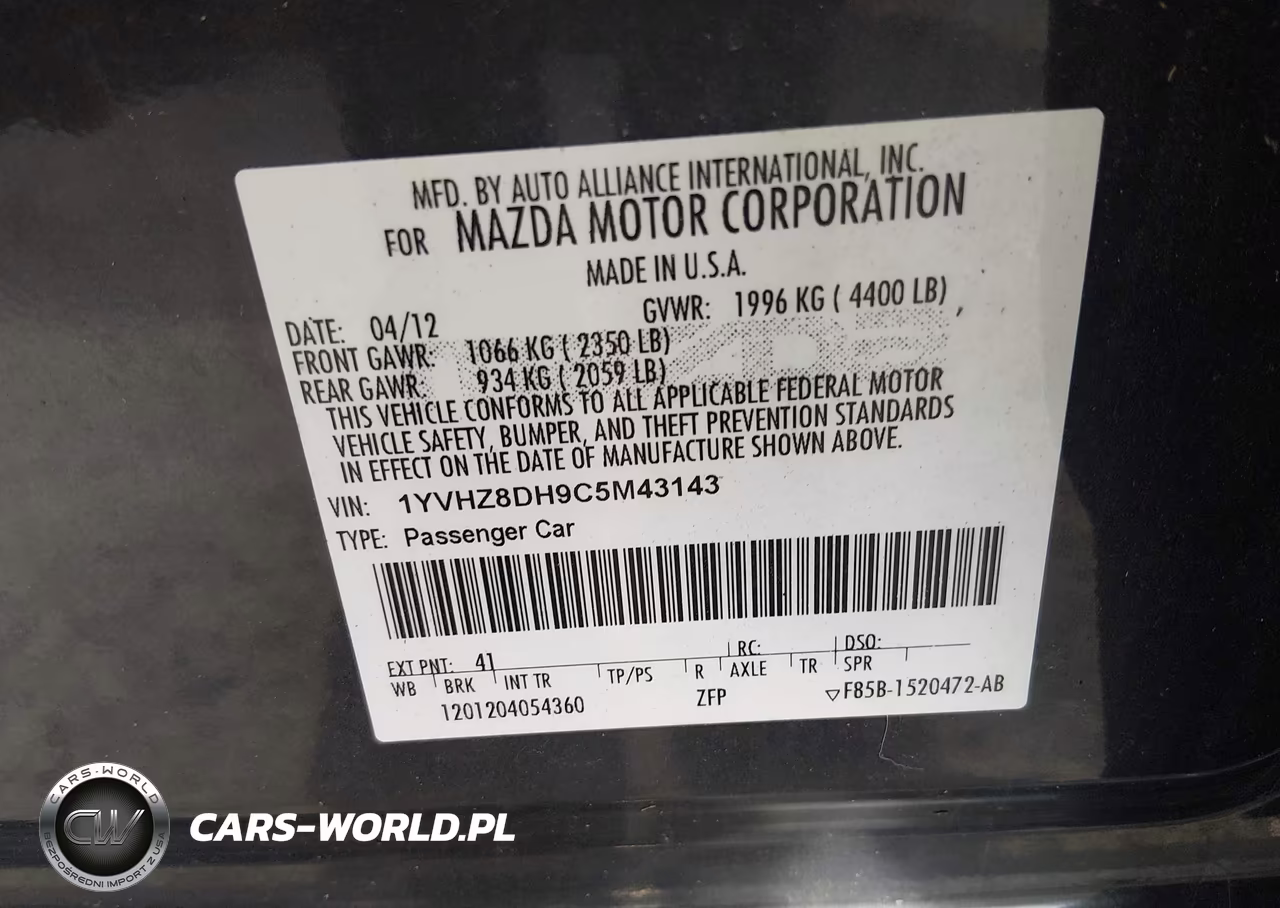 2012 Mazda Mazda6 I Touring VIN:1YVHZ8DH9C5M43143 - 9