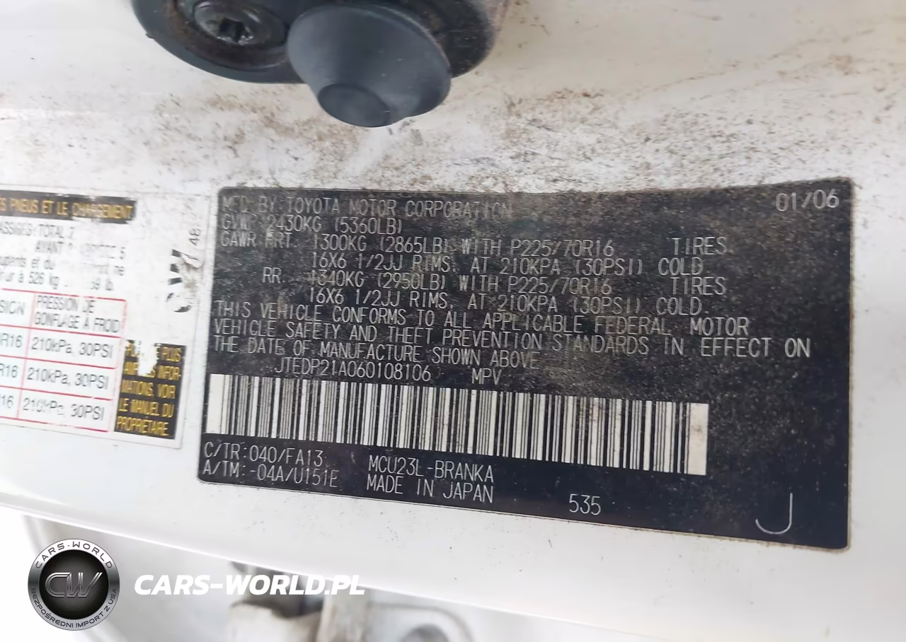 2006 Toyota Highlander V6 VIN:JTEDP21A060108106 - 9