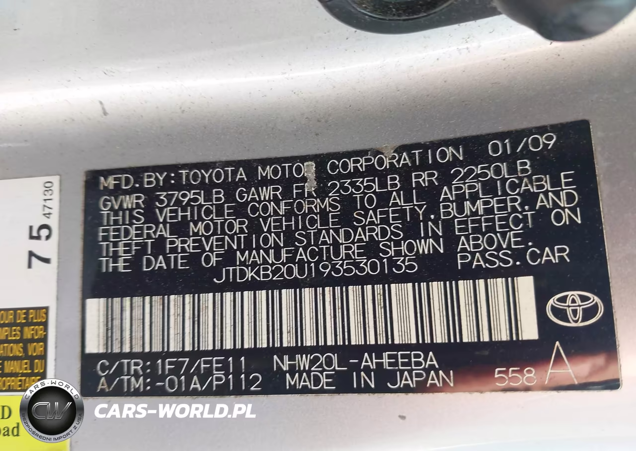 2009 Toyota Prius VIN:JTDKB20U193530135 - 9