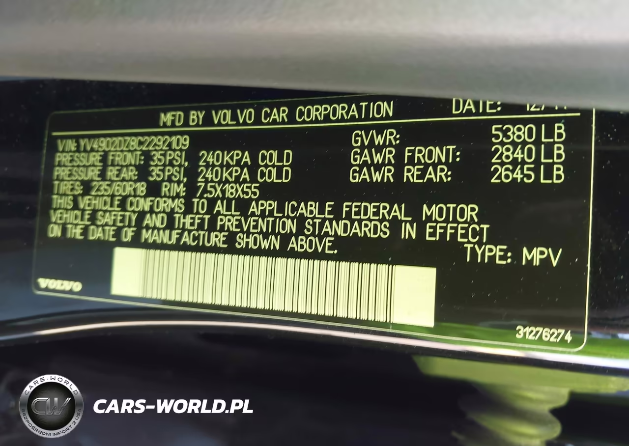 2012 Volvo Xc60 T6-T6 Platinum-T6 Premier Plus-T6 R-Design-T6 R-Design Platinum-T6 R-Design Premier Plus VIN:YV4902DZ8C2292109 - 9