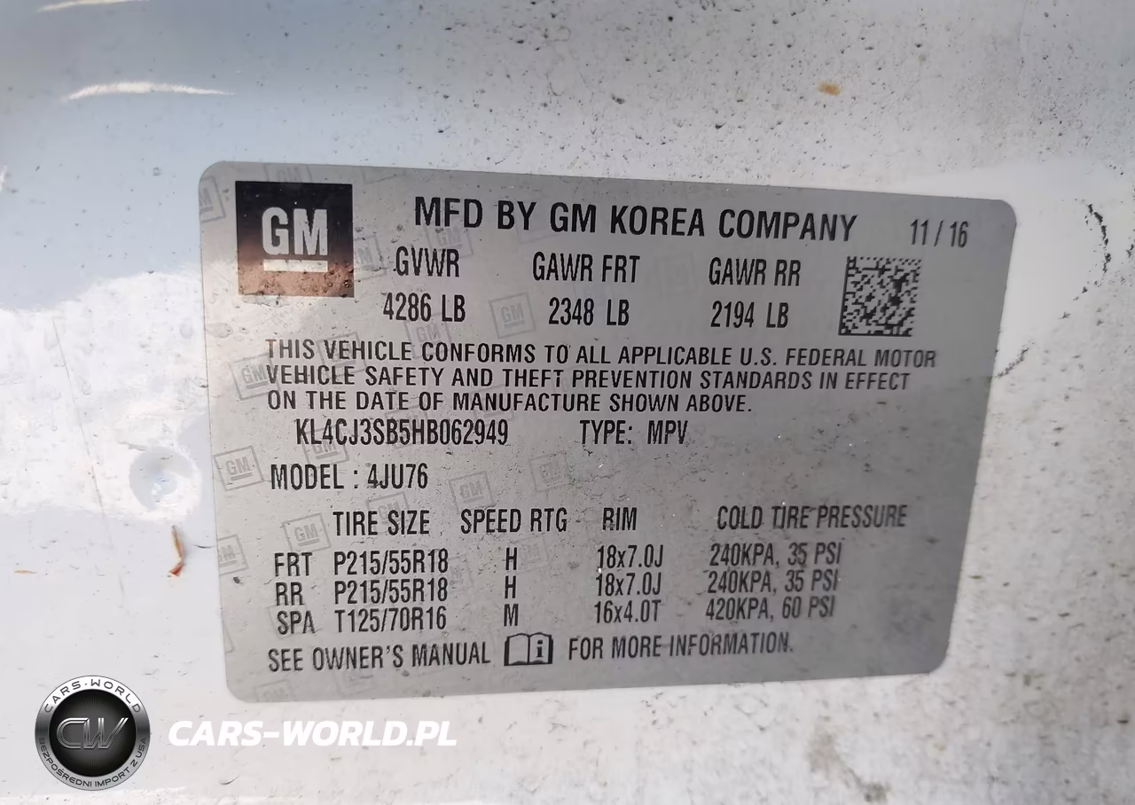 2017 Buick Encore VIN:KL4CJ3SB5HB062949 - 9