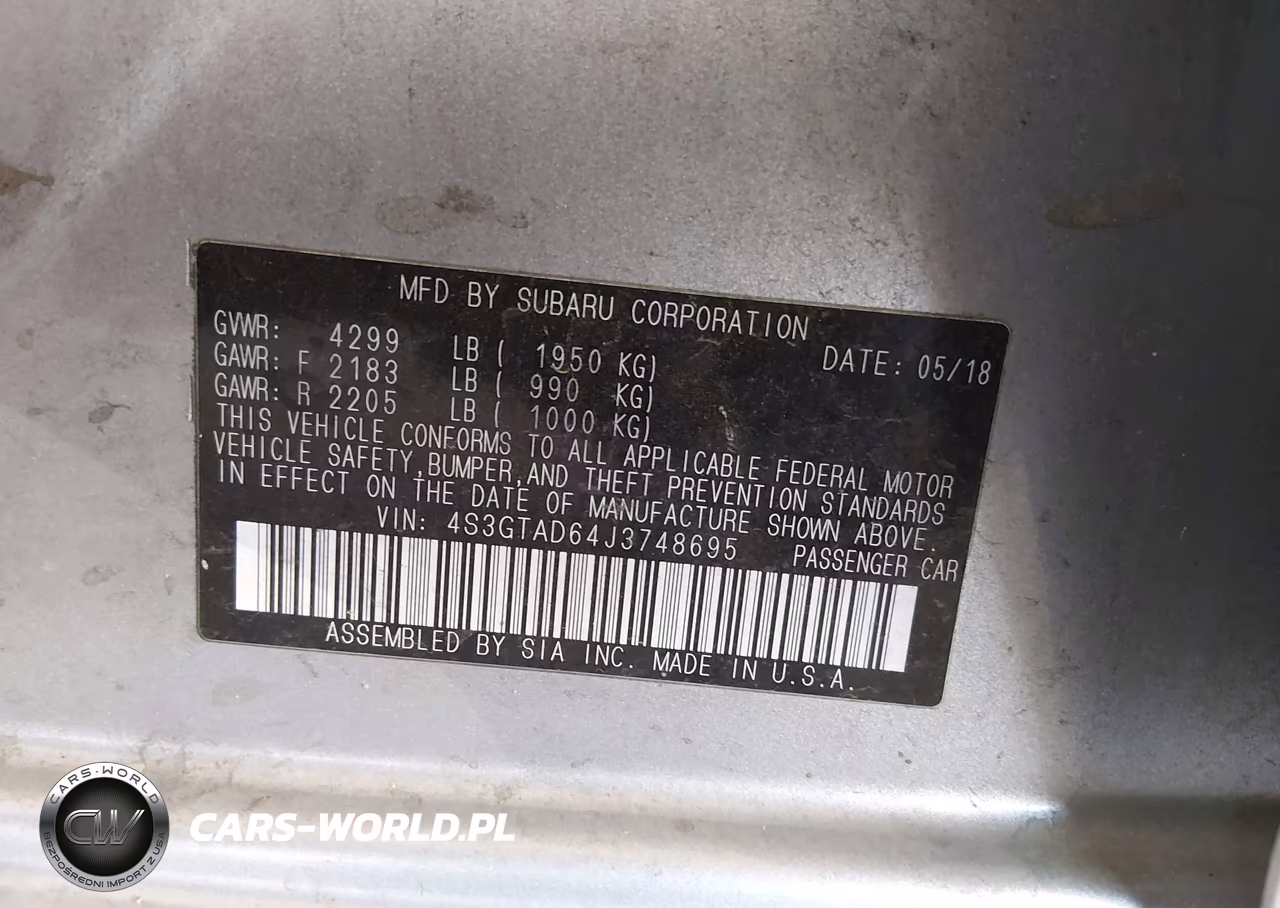 2018 Subaru Impreza 2.0I Premium VIN:4S3GTAD64J3748695 - 9