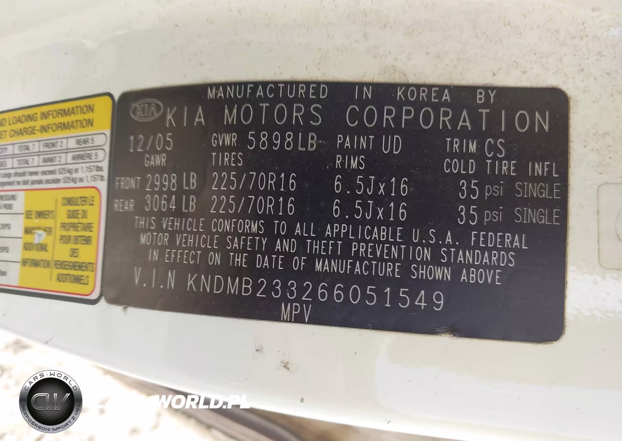 2006 Kia Sedona Ex-Lx VIN:KNDMB233266051549 - 9