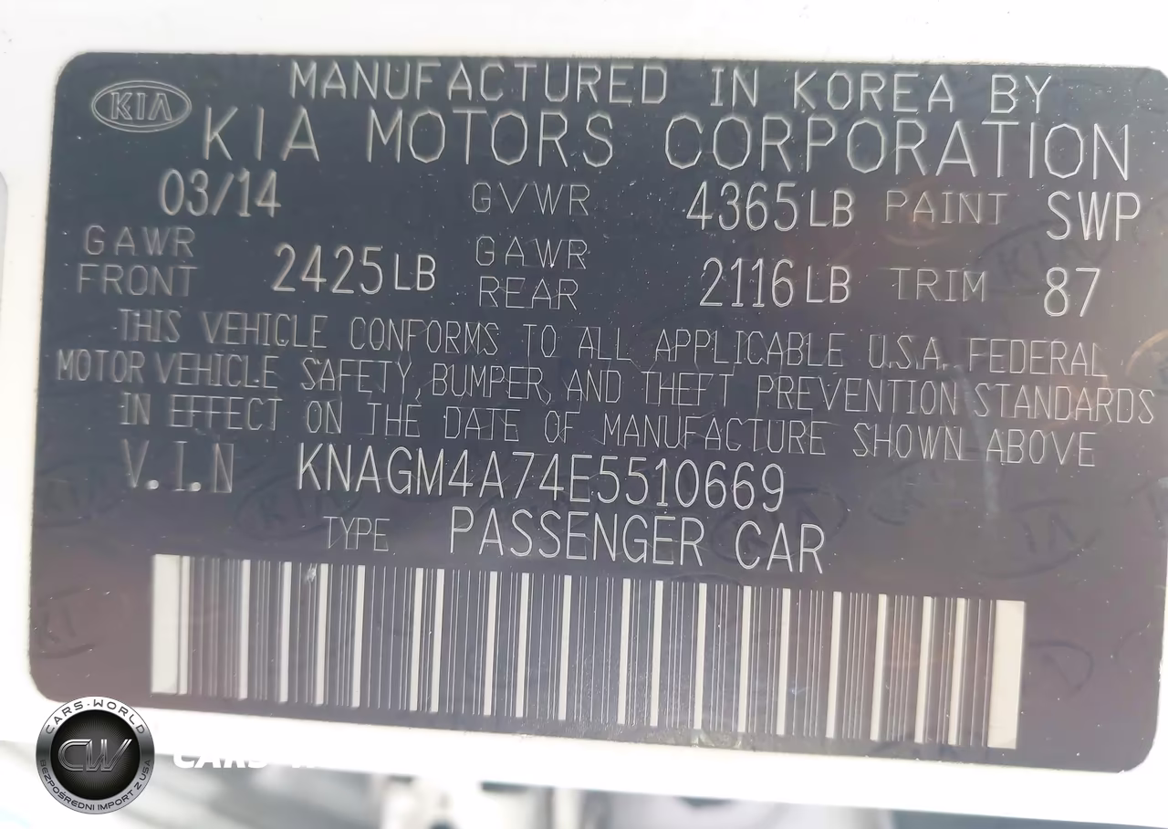 2014 Kia Optima Lx VIN:KNAGM4A74E5510669 - 9