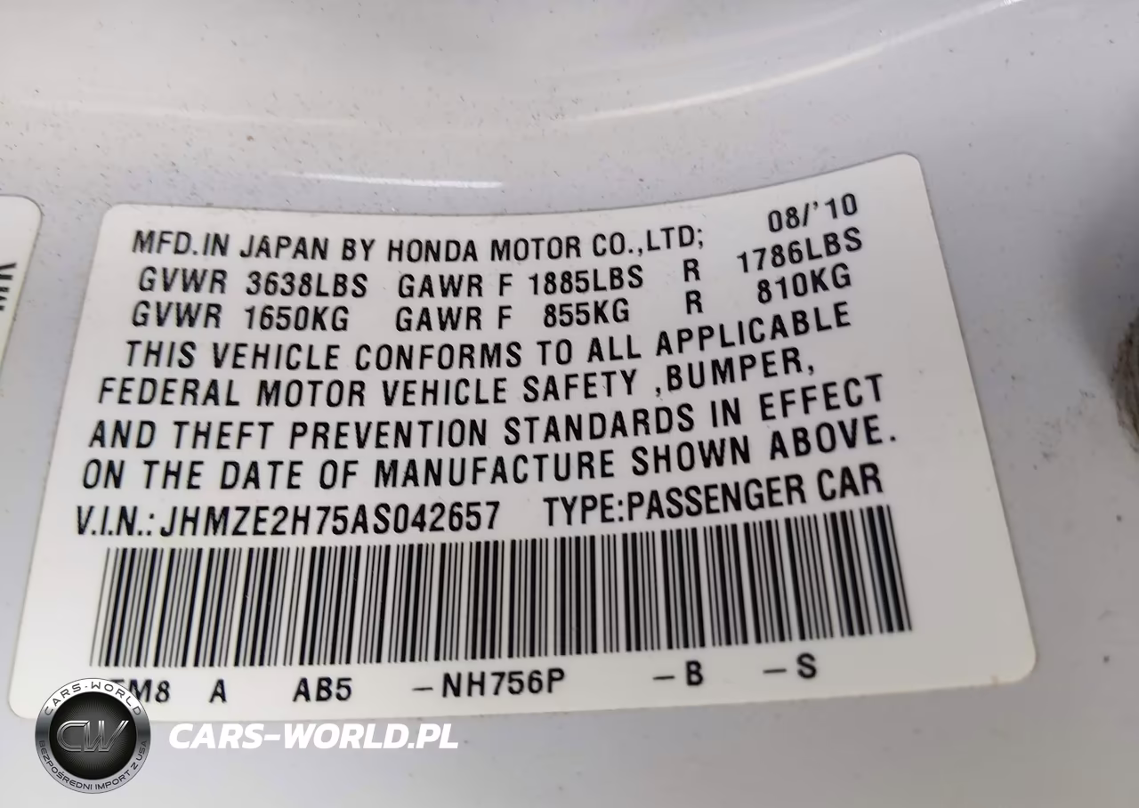 2010 Honda Insight Ex VIN:JHMZE2H75AS042657 - 9