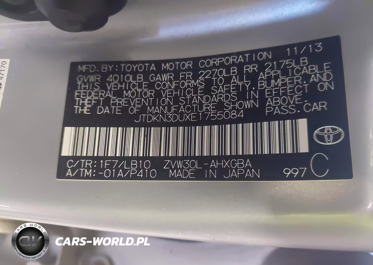 2014 Toyota Prius Four VIN:JTDKN3DUXE1755084 - 9