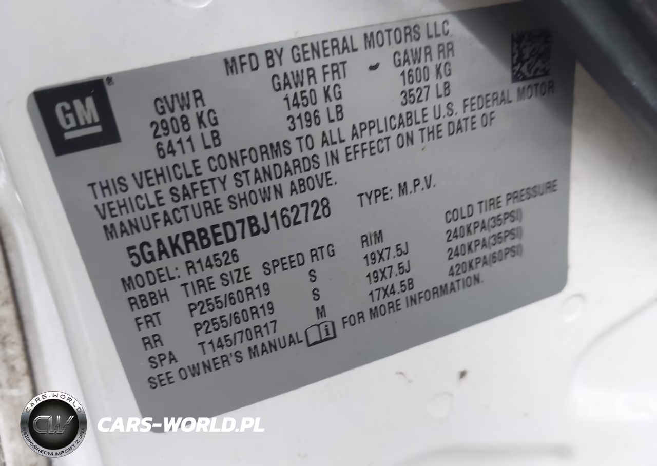 2011 Buick Enclave 1Xl VIN:5GAKRBED7BJ162728 - 9