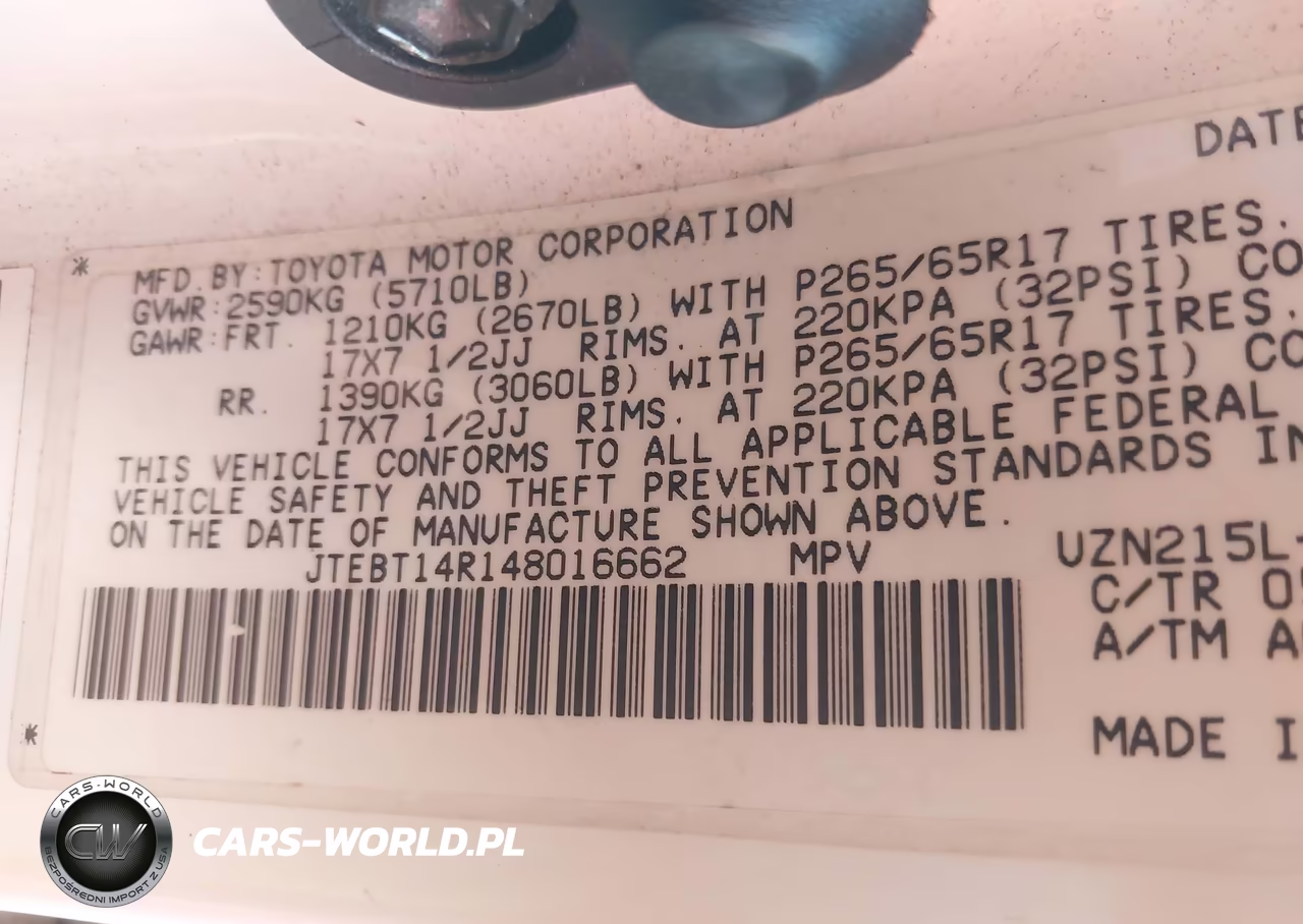 2004 Toyota 4Runner Sr5 V8 VIN:JTEBT14R148016662 - 9