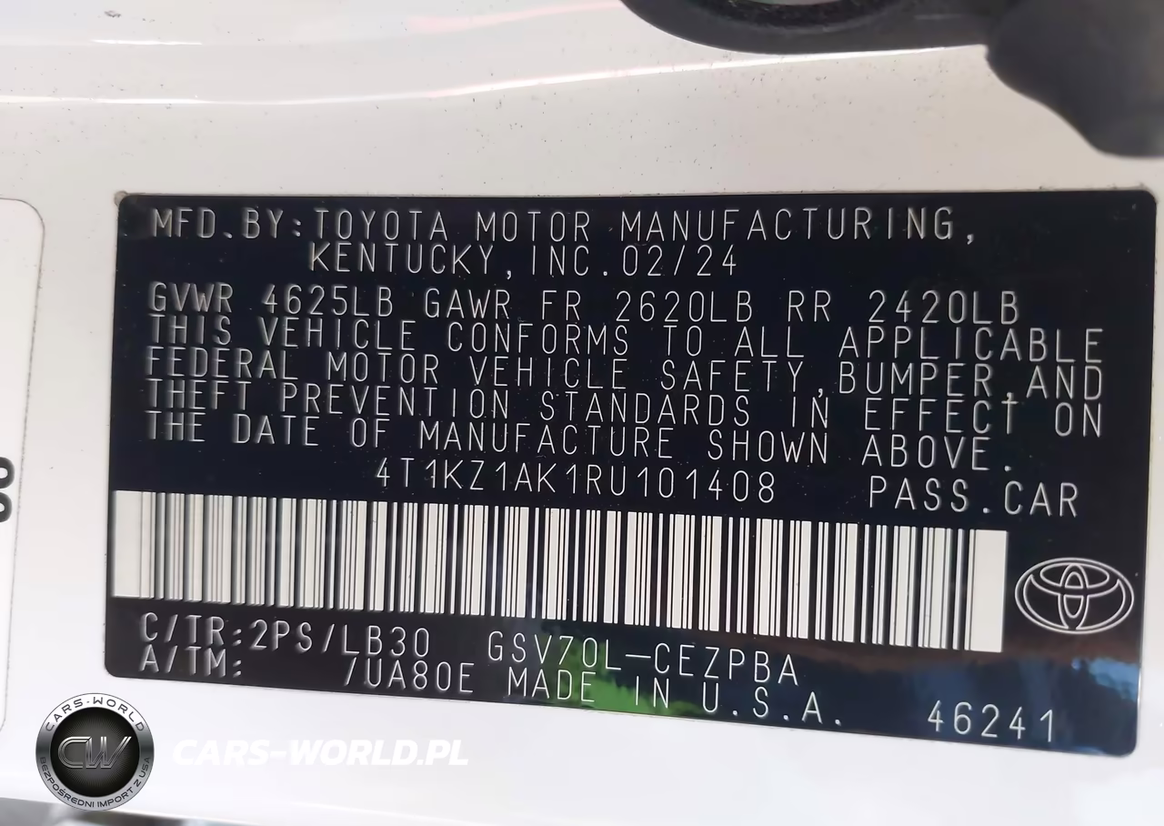 2024 Toyota Camry Xse V6 VIN:4T1KZ1AK1RU101408 - 9