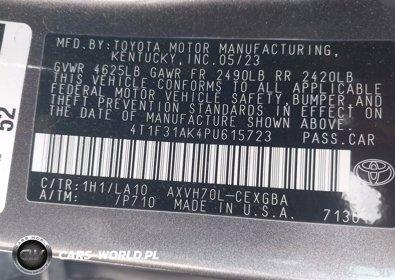 2023 Toyota Camry Xle Hybrid VIN:4T1F31AK4PU615723 - 9