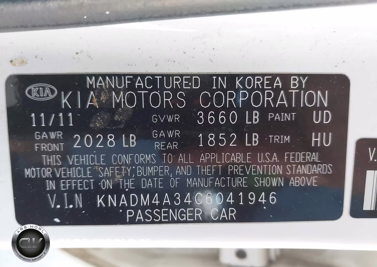 2012 Kia Rio Lx VIN:KNADM4A34C6041946 - 9