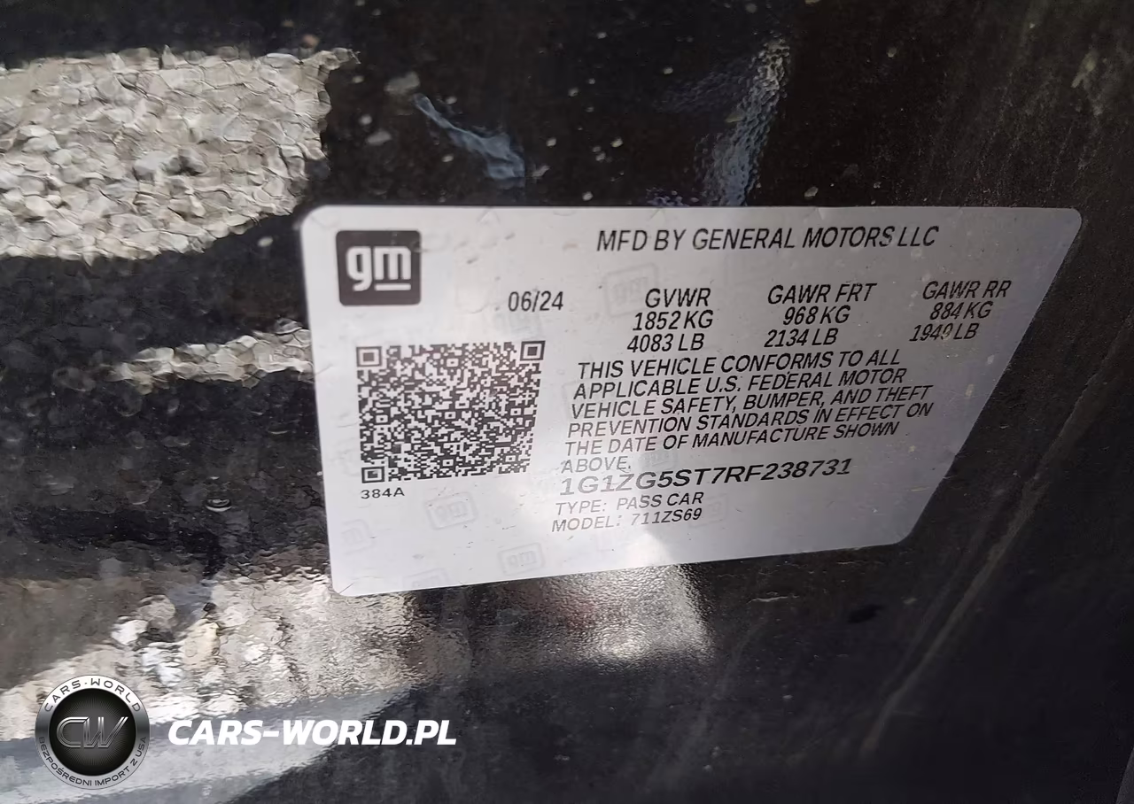 2024 Chevrolet Malibu Fwd Rs VIN:1G1ZG5ST7RF238731 - 9