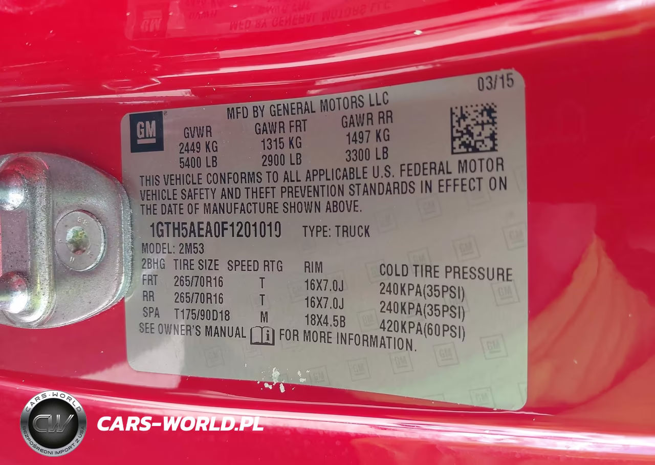2015 GMC Canyon VIN:1GTH5AEA0F1201010 - 9