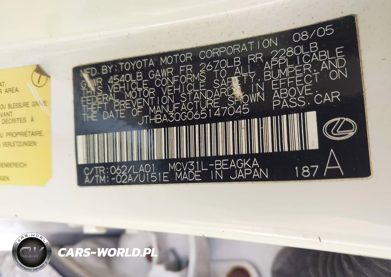 2006 Lexus Es 330 VIN:JTHBA30G065147045 - 9
