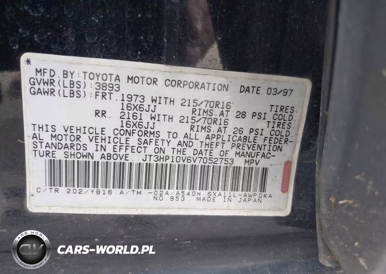 1997 Toyota Rav4 VIN:JT3HP10V6V7052753 - 9