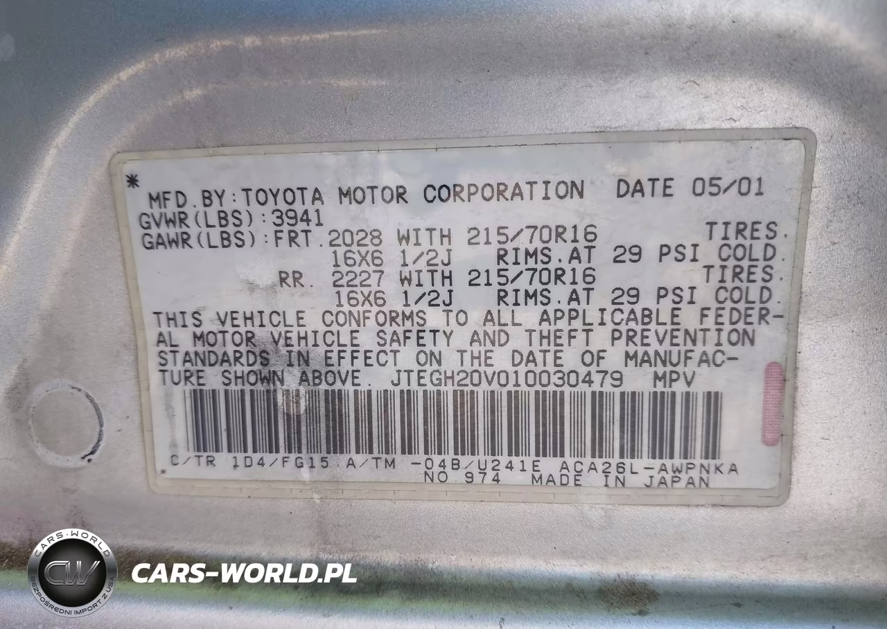 2001 Toyota Rav4 VIN:JTEGH20V010030479 - 9