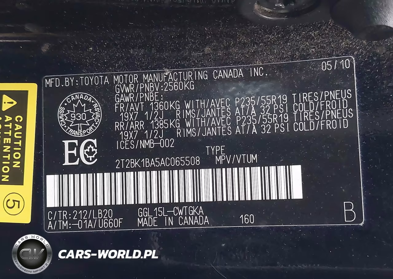 2010 Lexus Rx 350 VIN:2T2BK1BA5AC065508 - 9