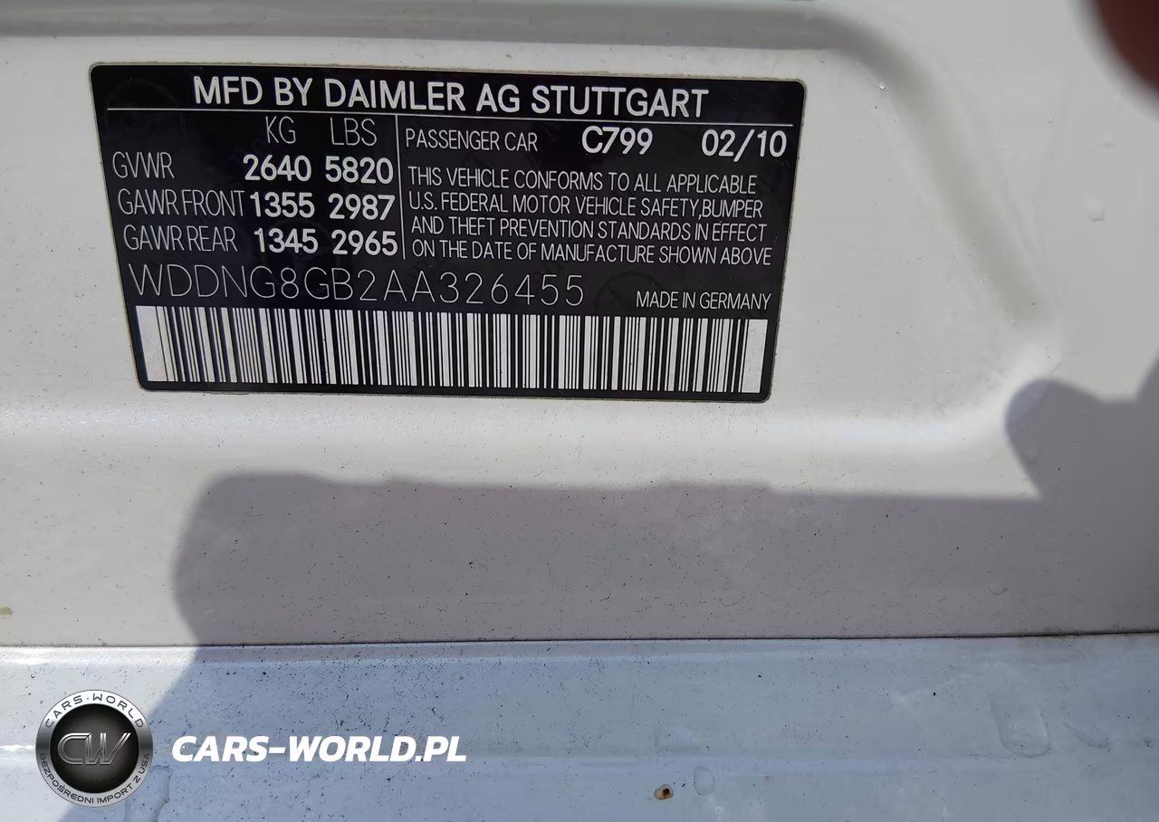 2010 Mercedes-Benz S 550 4Matic VIN:WDDNG8GB2AA326455 - 9