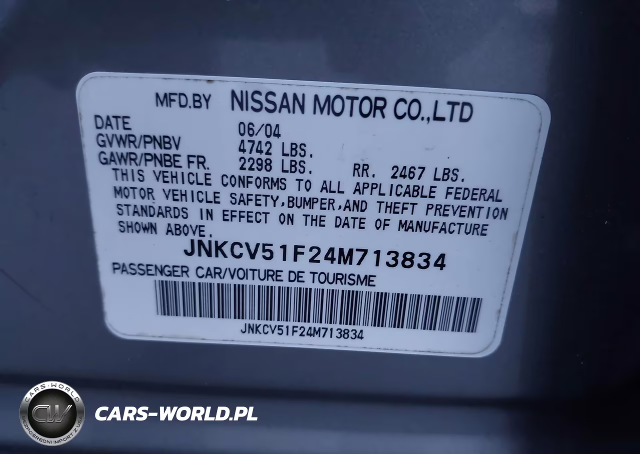 2004 Infiniti G35X VIN:JNKCV51F24M713834 - 9