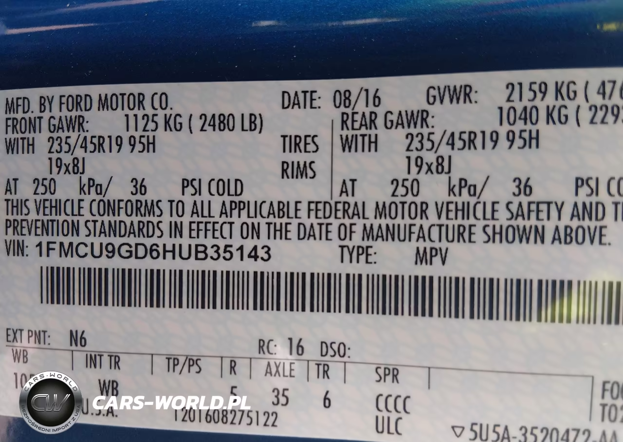 2017 Ford Escape Se VIN:1FMCU9GD6HUB35143 - 9