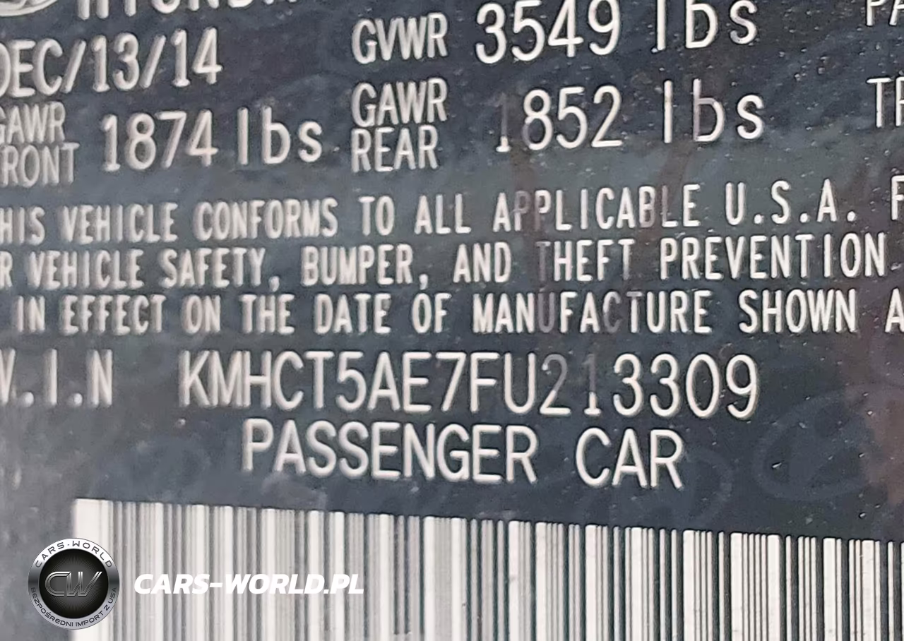 2015 Hyundai Accent Gs VIN:KMHCT5AE7FU213309 - 9