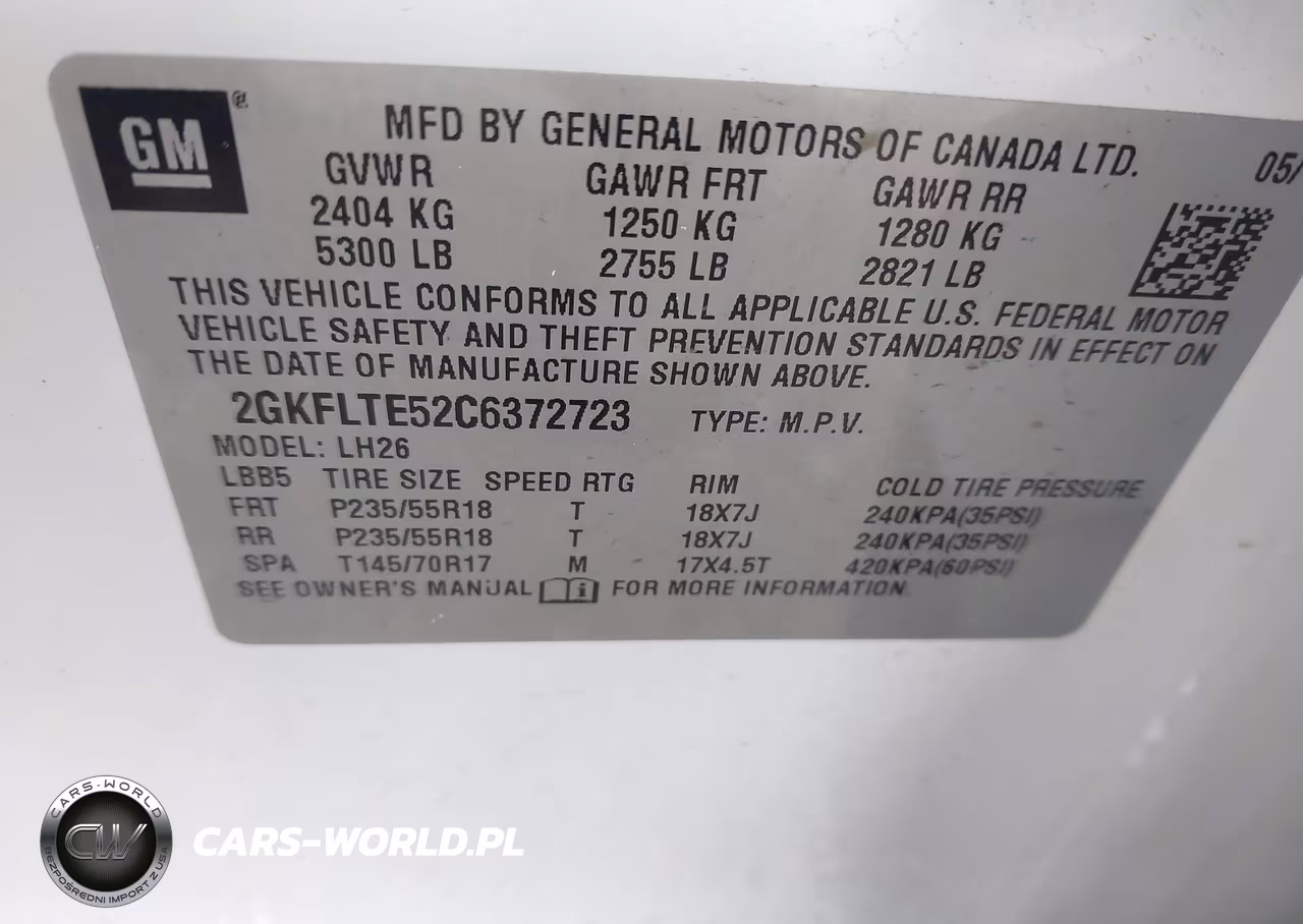 2012 GMC Terrain Sle-2 VIN:2GKFLTE52C6372723 - 9